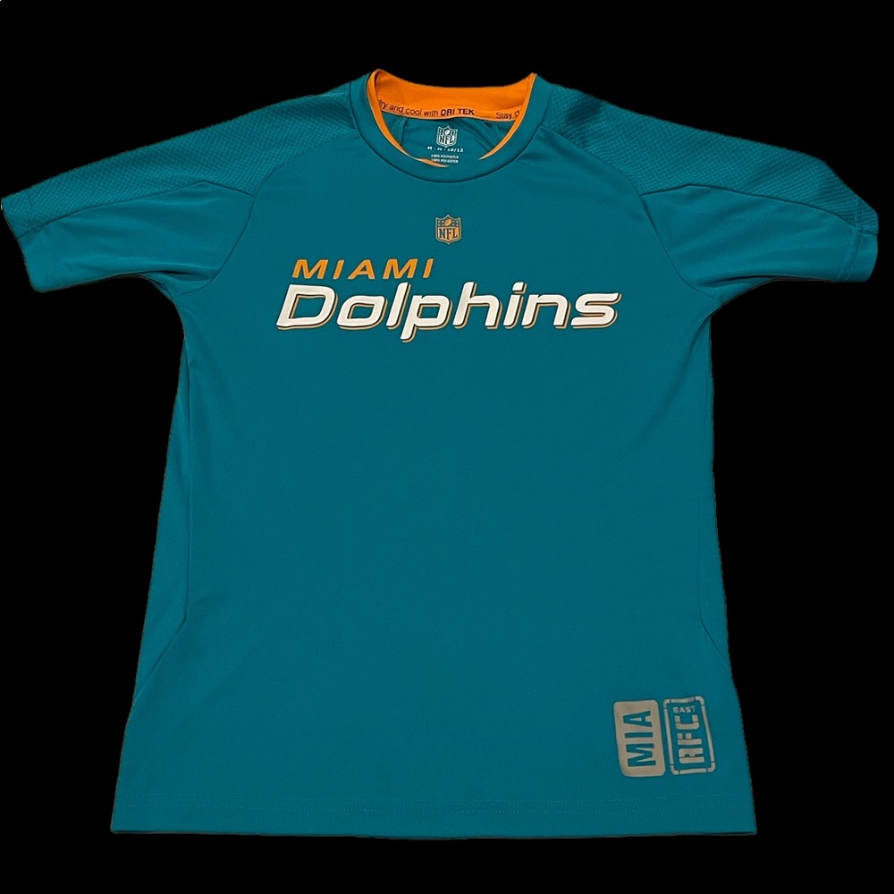 NFL DRI-TEK Youth T-Shirt Short Sleeves Miami Dolphin Football